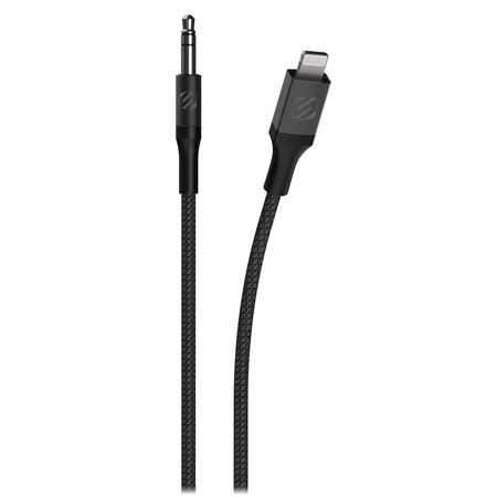 SCOSCHE Braided Apple Lightning to 3.5mm Aux Cable 4ft, Space Gray I3AUXB4SG-SP